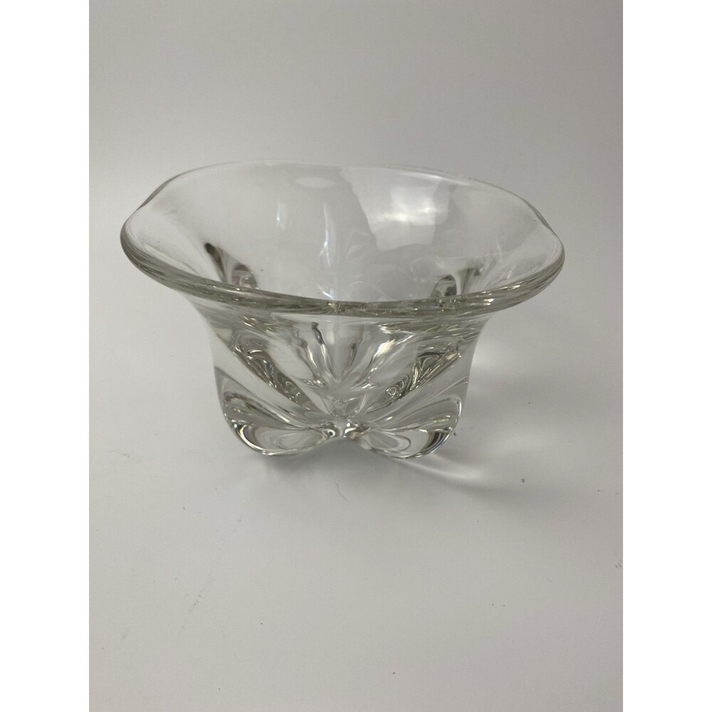 Orrefors clear lead Crystal glass bowl, MCM candy Dish, Pattern 1958